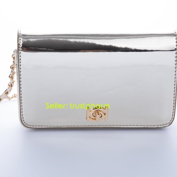 BEBE Metallic Gold Mini Crossbody Clutch - Picture 3 of 4